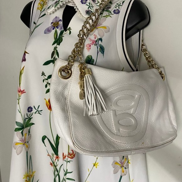 Bebe White Leather Shoulder Bag - Picture 5 of 9